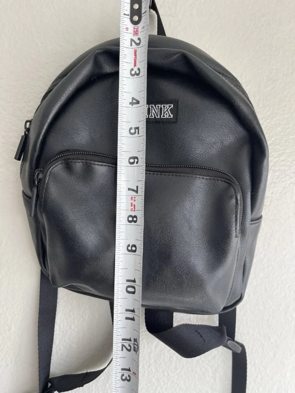Victorias Secret PINK MINI Backpack Black Leather fashion travel school bag rare